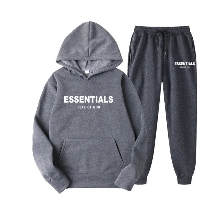 Chándal-Essentials-Gris-Oscuro Chándal Essentials Gris Oscuro