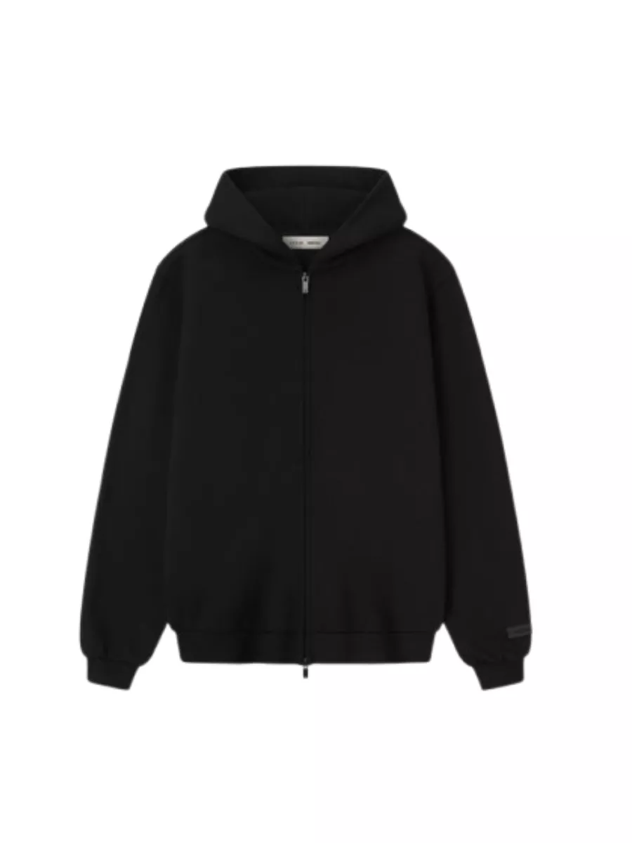 essentials-negro-zip-up-sudadera Essentials Negro zip-up Sudadera
